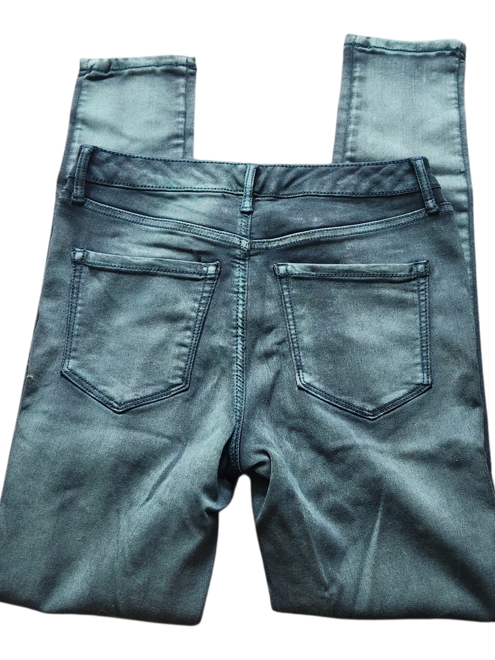 Nine West Jessica Jegging Green Acid Washed Skinny Jeans Size 6